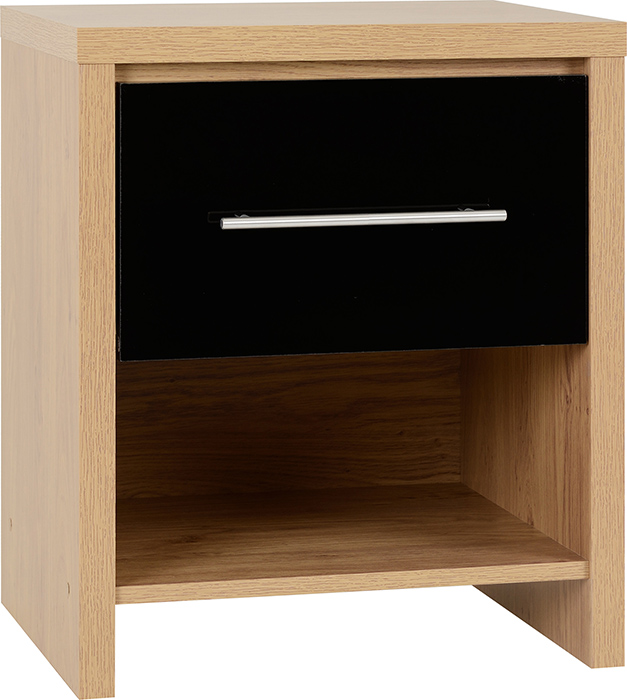 Seville 1 Drawer Bedside Cabinet In Various Gloss Finishes